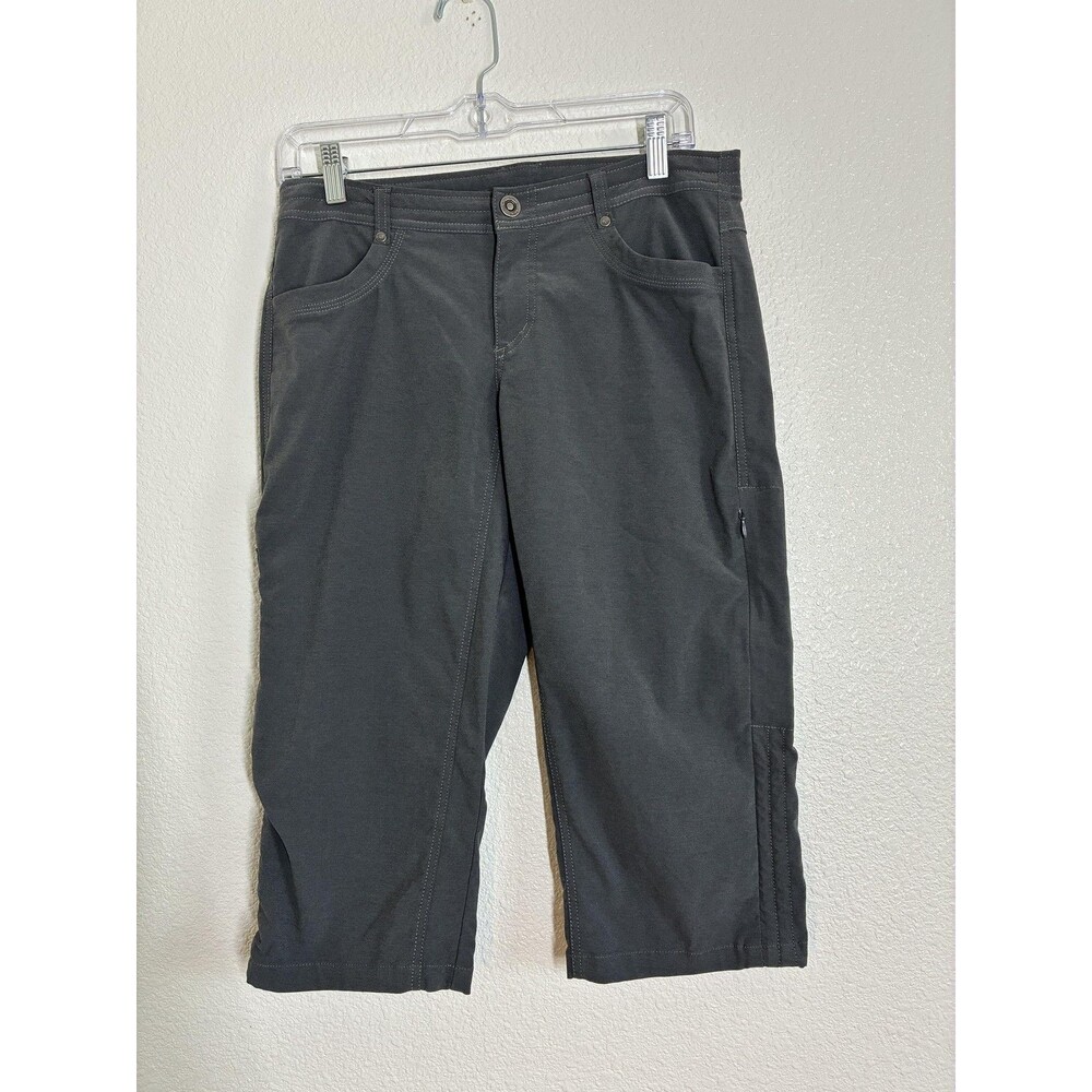 Kuhl Pants Womens 6 Gray Capri Hiking Travel Outdoor Nylon Twill Crop Casual